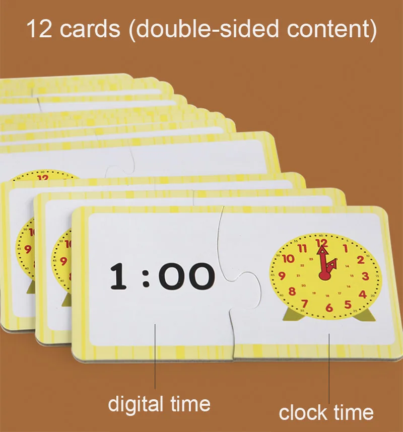 Children Montessori Clock Educational Toys Hour Minute Second Cognition Matching Puzzle Toys Kids Early Preschool Teaching Aid - Image 5