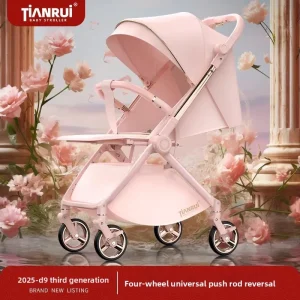 Baby stroller High landscape can sit reclining folding portable children's stroller umbrella car Ultra light stroller