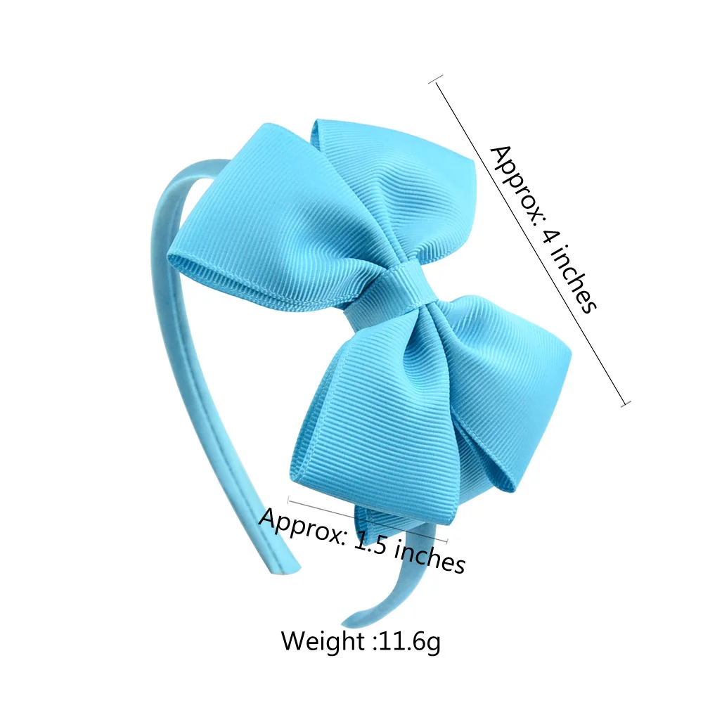 1 Piece Ribbon Handmade Hair Bows Hairbands for Baby Girls 20 Colors Cute Bowknot Solid Headband Headwear Baby Hair Accessories - Image 4