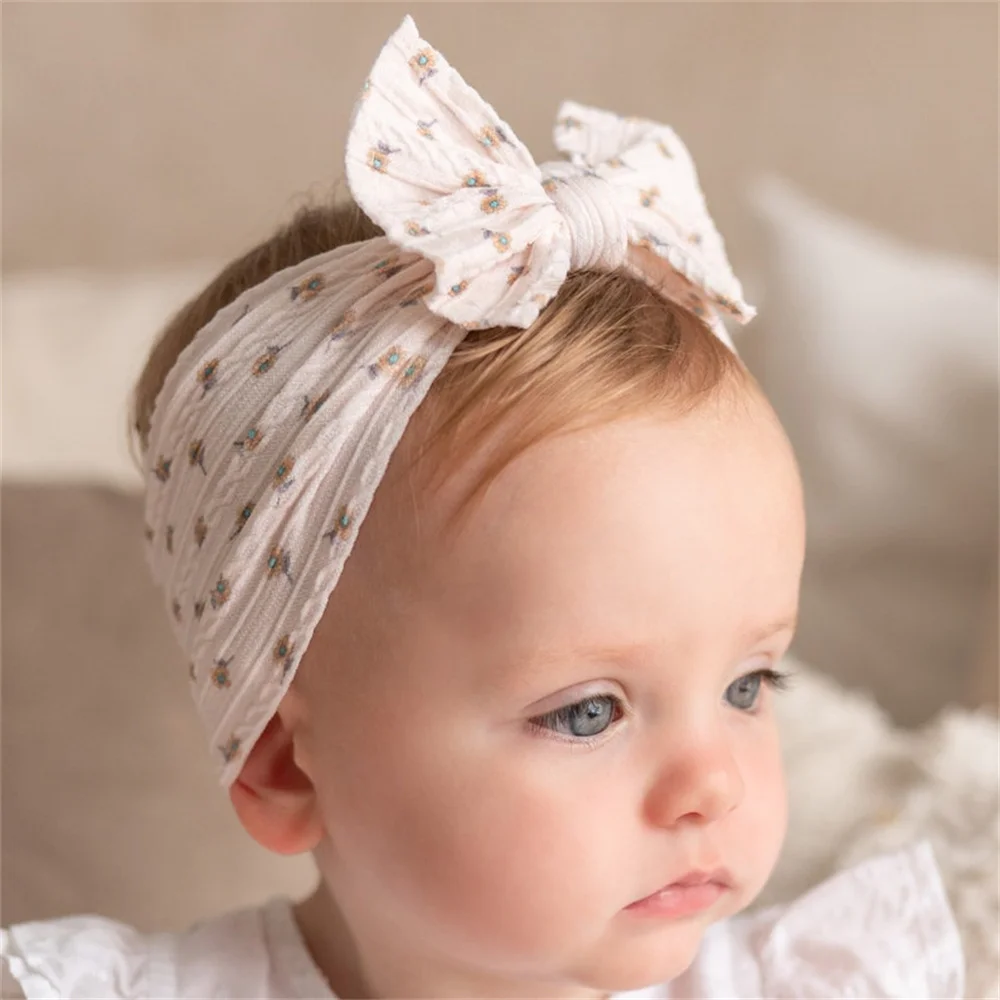 1pcs Bow Baby Head Band for Children Print Baby Headbands Newborn Cable Headband Turban Kids Headwear Baby Hair Accessories Girl - Image 5