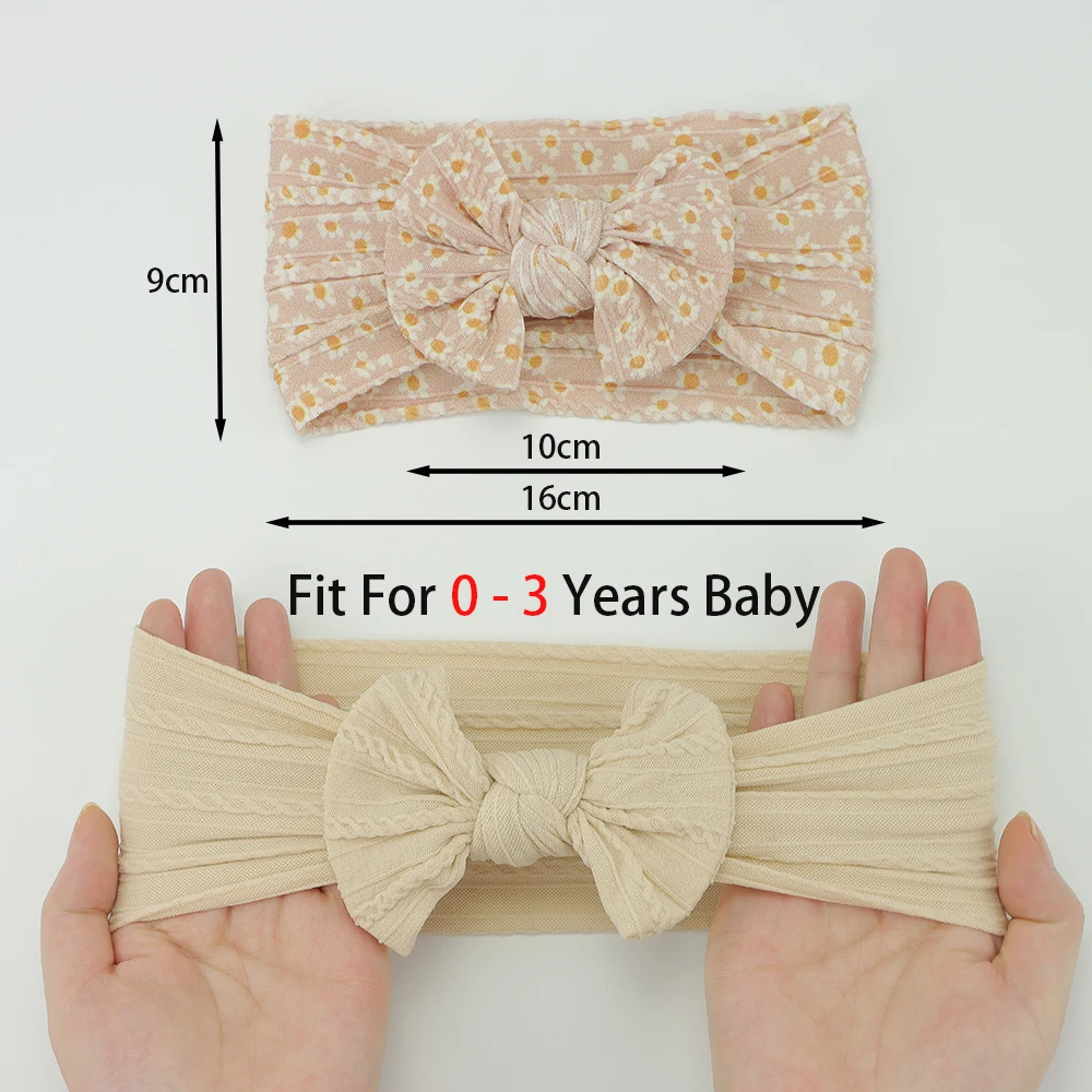 3Pcs/Set Baby Headbands Lot Baby Girl Bows Headband Newborn Headwear Soft Nylon Children Turban Kids Hair Bands Hair Accessories - Image 5