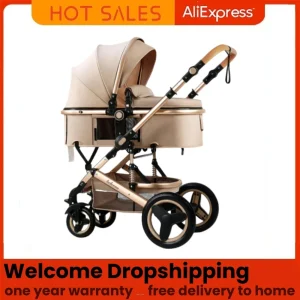 Belecoo Baby Stroller,High Land-Scape Four Wheels Stroller with Baby Comfort ,for 0-3 years baby,lightweight strollers