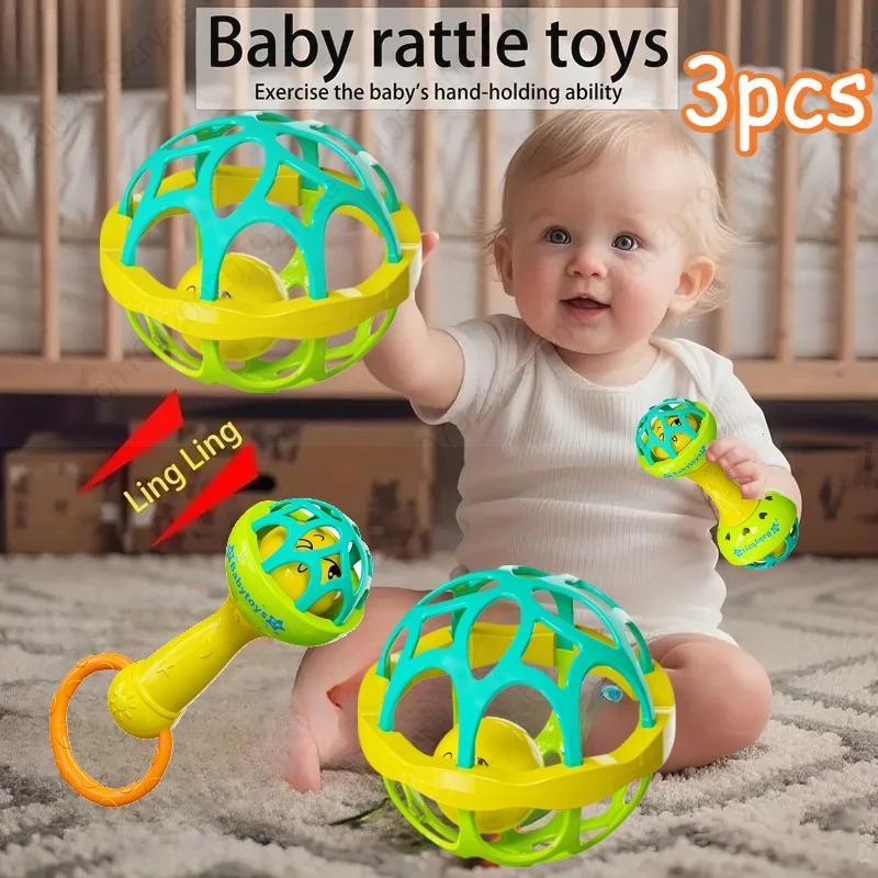 3/1pcs Baby Rattles 0 12 Months Baby Educational Toys Shaker Grab Spin Set Sensory Educational Newborn Gift for Infant Boy Girls - Image 3