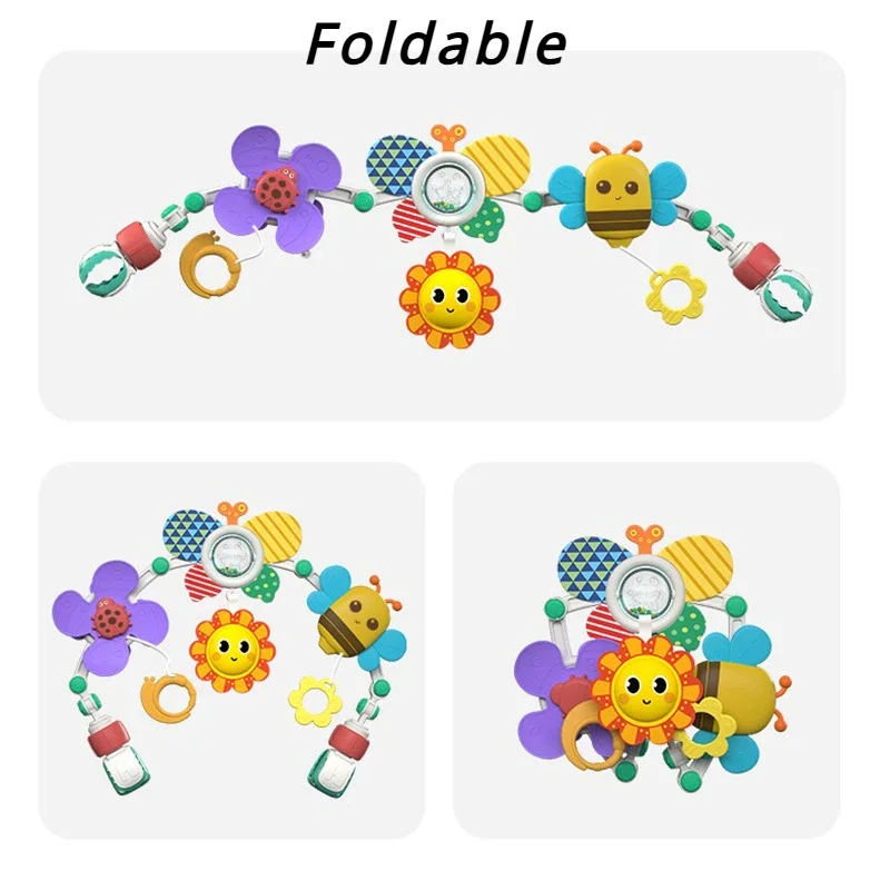 Baby Stroller Arch Toy Bouncer Toy Pram Activity Arch Toys Fine Motor Skills Toys Sensory Development Arch Baby Car Seat Toys - Image 5