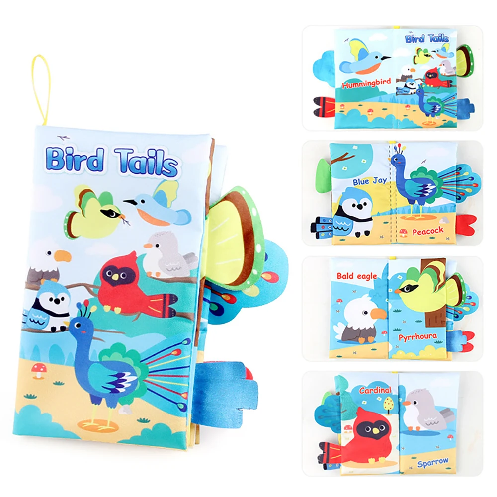 Baby Cloth Book Toys Cartoon Animals Tail Educational Ringed Paper Cloth Book Toys Enlightenment Baby Toys 0-12 Months Gifts - Image 5