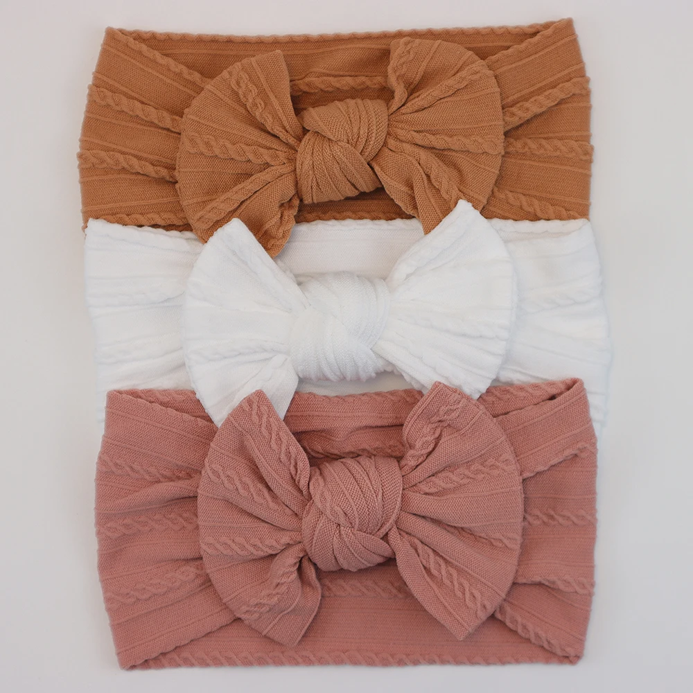 3Pcs/Set Baby Headbands Lot Baby Girl Bows Headband Newborn Headwear Soft Nylon Children Turban Kids Hair Bands Hair Accessories - Image 3