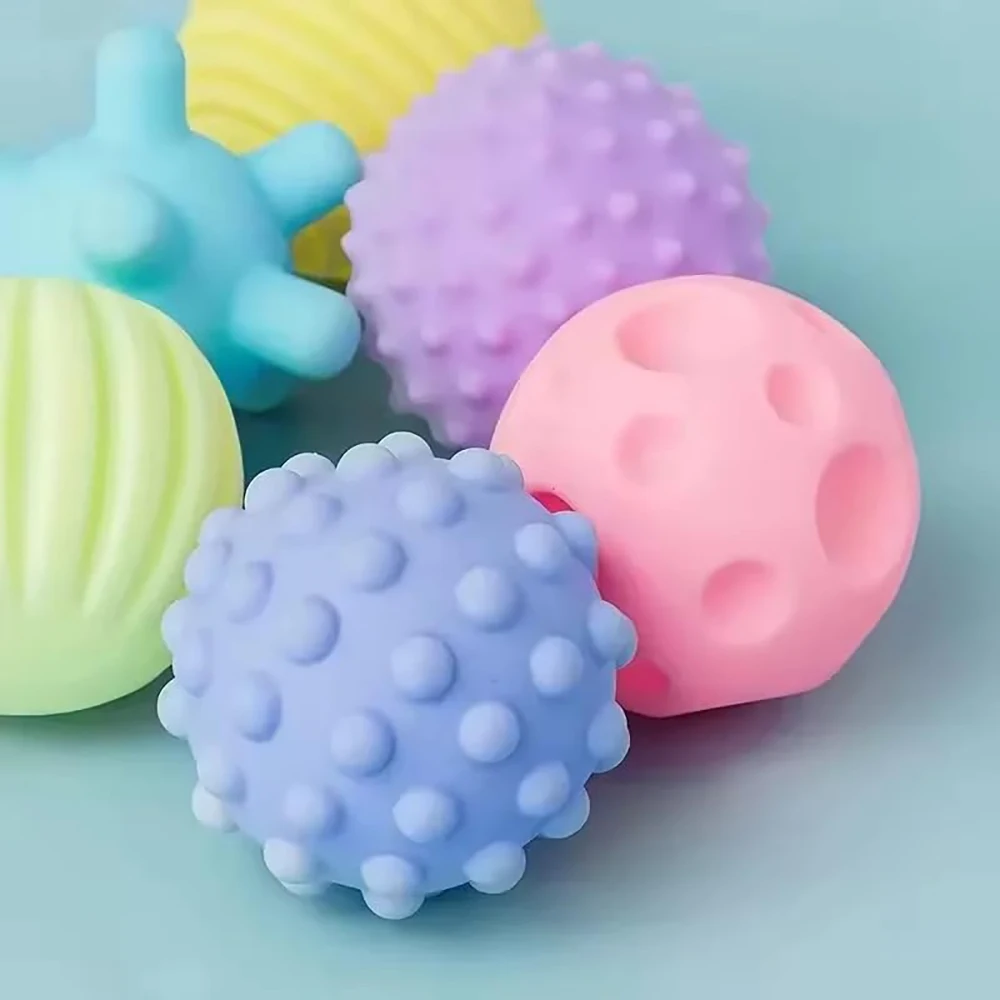 6Pcs Textured Multi Ball Set Develop Tactile Senses Toy Baby Touch Hand Ball Toys Training Ball Massage Soft Balls Kids Gifts - Image 5
