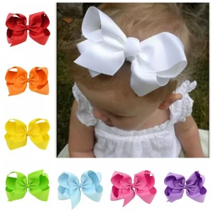 1PC Grosgrain Ribbon Solid Color Hair Bows Clip Girls Hair Clips Hairpins Barrettes Kids Baby Hair Accessories Wholesale