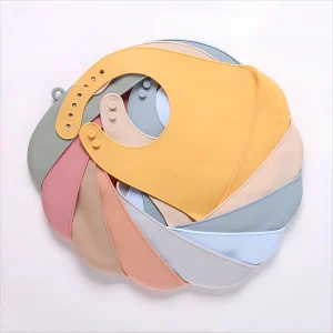 1/2pcs Food Grade Silicone Baby Eating Bibs Easy to Clean Baby Bibs Drool Towels Waterproof Children Silicone Drool Bibs