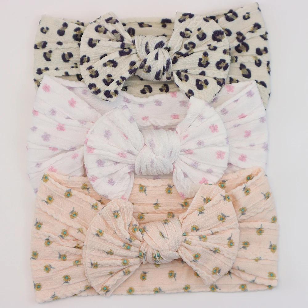 3Pcs/Set Baby Headbands Lot Baby Girl Bows Headband Newborn Headwear Soft Nylon Children Turban Kids Hair Bands Hair Accessories - Image 4