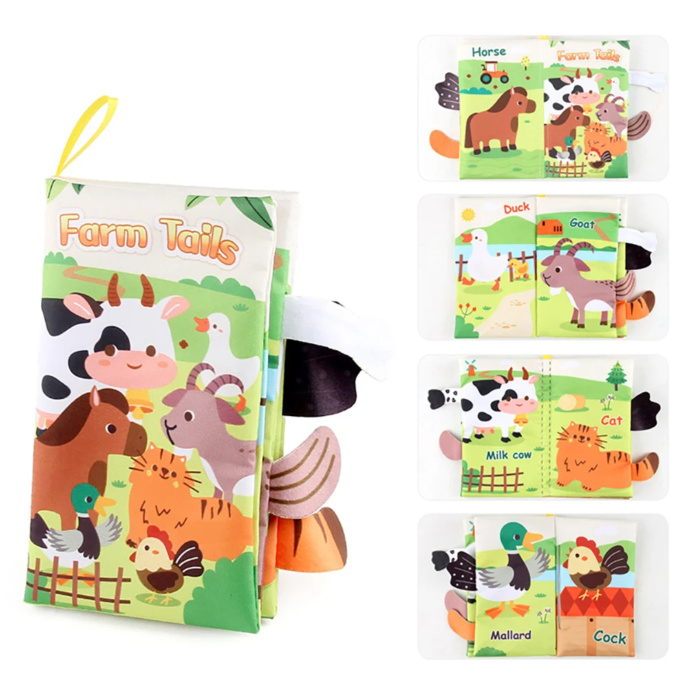 Baby Cloth Book Toys Cartoon Animals Tail Educational Ringed Paper Cloth Book Toys Enlightenment Baby Toys 0-12 Months Gifts - Image 6