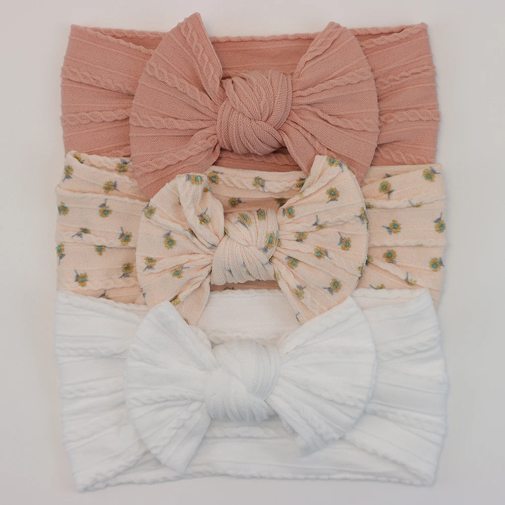 3Pcs/Set Baby Headbands Lot Baby Girl Bows Headband Newborn Headwear Soft Nylon Children Turban Kids Hair Bands Hair Accessories - Image 2